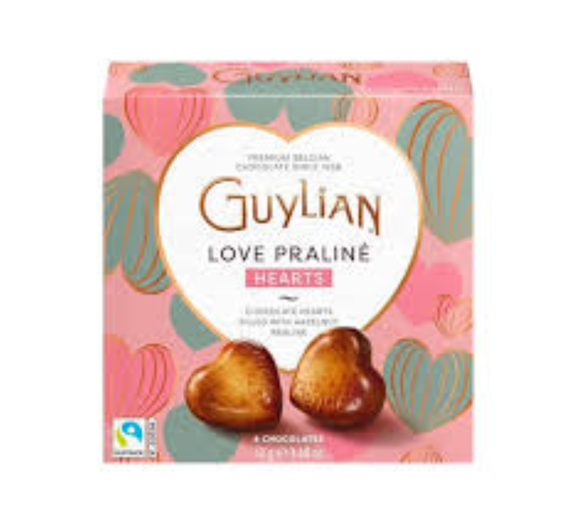 GUYLIAN PRALINE HEARTS 42G